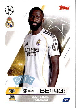 Antonio Rudiger Real Madrid Topps Match Attax UEFA Club Competitions 2025/26 #120