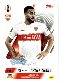 Josha Vagnoman VfB Stuttgart Topps Match Attax UEFA Club Competitions 2025/26 #147