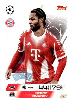 Serge Gnabry Bayern Munchen Topps Match Attax UEFA Club Competitions 2025/26 #170