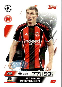 Rasmus Kristensen Eintracht Frankfurt Topps Match Attax UEFA Club Competitions 2025/26 #184