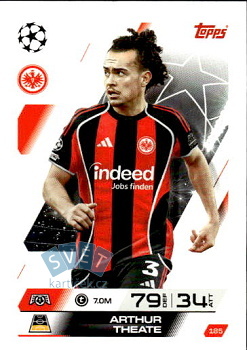 Arthur Theate Eintracht Frankfurt Topps Match Attax UEFA Club Competitions 2025/26 #185