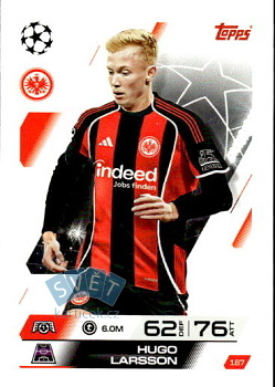Hugo Larsson Eintracht Frankfurt Topps Match Attax UEFA Club Competitions 2025/26 #187