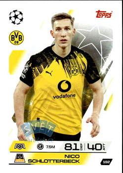 Nico Schlotterbeck Borussia Dortmund Topps Match Attax UEFA Club Competitions 2025/26 #192