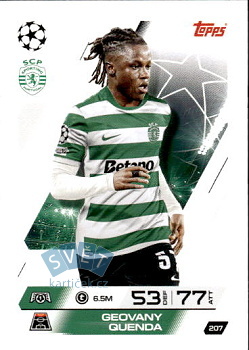 Geovany Quenda Sporting CP Topps Match Attax UEFA Club Competitions 2025/26 #207
