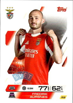 Fredrik Aursnes SL Benfica Topps Match Attax UEFA Club Competitions 2025/26 #212