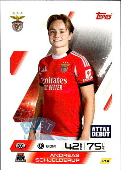 Andreas Schjelderup SL Benfica Topps Match Attax UEFA Club Competitions 2025/26 #214