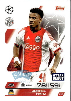 Jorrel Hato AFC Ajax Topps Match Attax UEFA Club Competitions 2025/26 #219