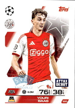 Youri Baas AFC Ajax Topps Match Attax UEFA Club Competitions 2025/26 #220