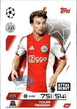 Youri Regeer AFC Ajax Topps Match Attax UEFA Club Competitions 2025/26 #221