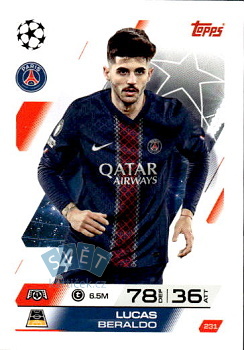 Lucas Beraldo Paris Saint-Germain Topps Match Attax UEFA Club Competitions 2025/26 #231