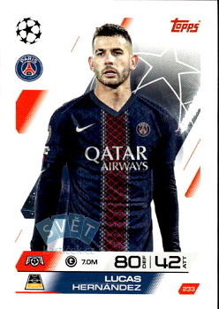 Lucas Hernandez Paris Saint-Germain Topps Match Attax UEFA Club Competitions 2025/26 #233
