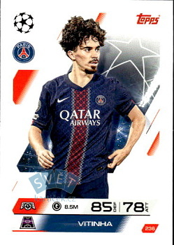 Vitinha Paris Saint-Germain Topps Match Attax UEFA Club Competitions 2025/26 #236