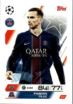 Fabian Ruiz Paris Saint-Germain Topps Match Attax UEFA Club Competitions 2025/26 #237