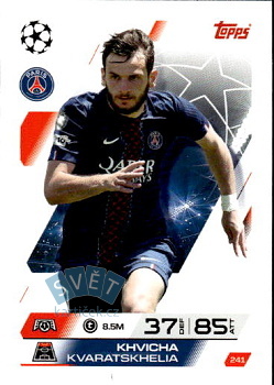 Khvicha Kvaratskhelia Paris Saint-Germain Topps Match Attax UEFA Club Competitions 2025/26 #241