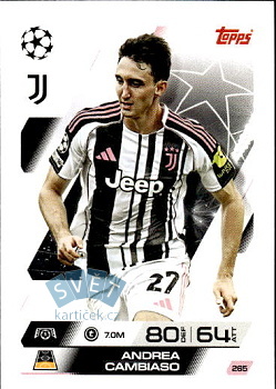 Andrea Cambiaso Juventus FC Topps Match Attax UEFA Club Competitions 2025/26 #265