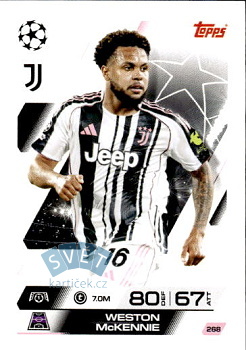 Weston McKennie Juventus FC Topps Match Attax UEFA Club Competitions 2025/26 #268