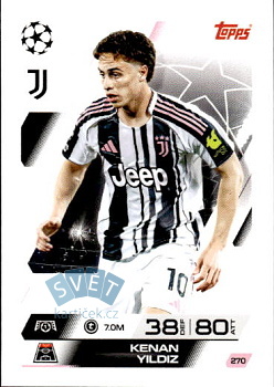 Kenan Yildiz Juventus FC Topps Match Attax UEFA Club Competitions 2025/26 #270