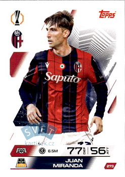 Juan Miranda Bologna Topps Match Attax UEFA Club Competitions 2025/26 #273