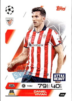 Daniel Vivian Athletic Bilbao Topps Match Attax UEFA Club Competitions 2025/26 #305
