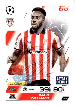 Inaki Williams Athletic Bilbao Topps Match Attax UEFA Club Competitions 2025/26 #306
