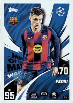 Pedri FC Barcelona Topps Match Attax UEFA Club Competitions 2025/26 Man of the Match Wildcard #324