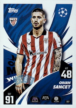 Oihan Sancet Athletic Bilbao Topps Match Attax UEFA Club Competitions 2025/26 Man of the Match Wildcard #327