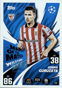 Gorka Guruzeta Athletic Bilbao Topps Match Attax UEFA Club Competitions 2025/26 Man of the Match Wildcard #328