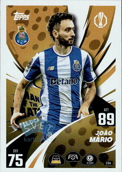 Joao Mario FC Porto Topps Match Attax UEFA Club Competitions 2025/26 Man of the Match Wildcard #334