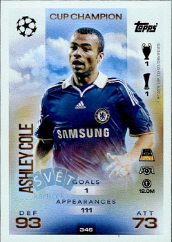 Ashley Cole Arsenal Topps Match Attax UEFA Club Competitions 2025/26 Cup Champion #346