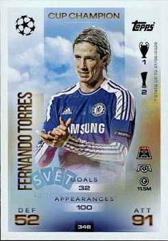 Fernando Torres Chelsea Topps Match Attax UEFA Club Competitions 2025/26 Cup Champion #348