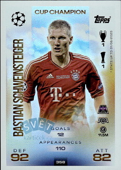 Bastian Schweinsteiger Bayern Munchen Topps Match Attax UEFA Club Competitions 2025/26 Cup Champion #358