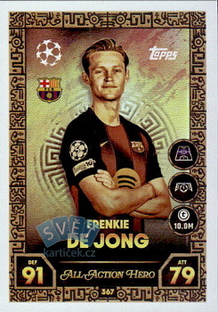 Frenkie de Jong FC Barcelona Topps Match Attax UEFA Club Competitions 2025/26 All-Action Hero #367