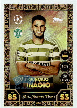 Goncalo Inacio Sporting CP Topps Match Attax UEFA Club Competitions 2025/26 All-Action Hero #373