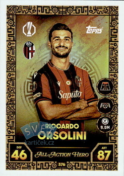 Riccardo Orsolini Bologna Topps Match Attax UEFA Club Competitions 2025/26 All-Action Hero #376