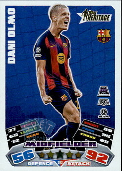 Dani Olmo FC Barcelona Topps Match Attax UEFA Club Competitions 2025/26 Heritage #383