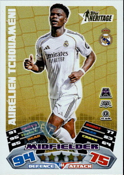 Aurelien Tchouameni Real Madrid Topps Match Attax UEFA Club Competitions 2025/26 Heritage #384