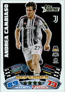 Andrea Cambiaso Juventus FC Topps Match Attax UEFA Club Competitions 2025/26 Heritage #387
