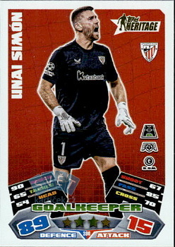 Unai Simon Athletic Bilbao Topps Match Attax UEFA Club Competitions 2025/26 Heritage #390