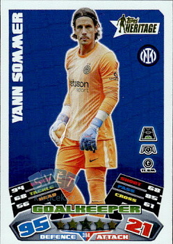 Yann Sommer Internazionale Milano Topps Match Attax UEFA Club Competitions 2025/26 Heritage #394