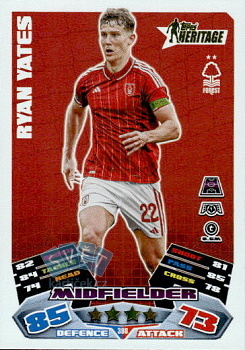 Ryan Yates Nottingham Forest Topps Match Attax UEFA Club Competitions 2025/26 Heritage #398