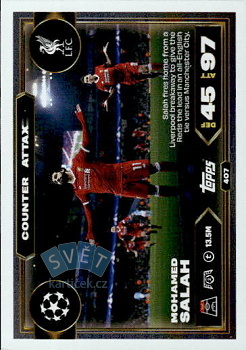 Mohamed Salah Liverpool Topps Match Attax UEFA Club Competitions 2025/26 Counter Attax #407