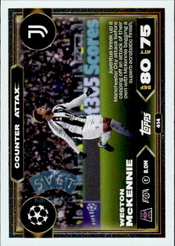 Weston McKennie Juventus FC Topps Match Attax UEFA Club Competitions 2025/26 Counter Attax #414