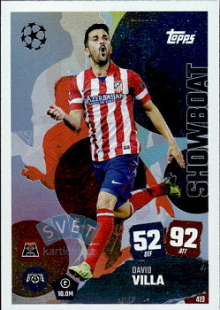 David Villa Atletico Madrid Topps Match Attax UEFA Club Competitions 2025/26 Showboat #419
