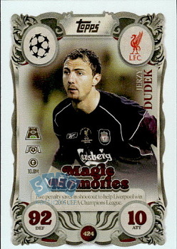 Jerzy Dudek Liverpool Topps Match Attax UEFA Club Competitions 2025/26 Magic Memories #424