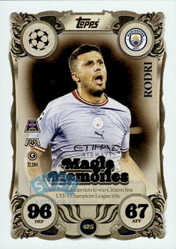 Rodri Manchester City Topps Match Attax UEFA Club Competitions 2025/26 Magic Memories #425