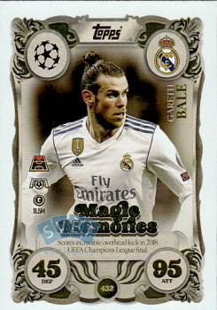 Gareth Bale Real Madrid Topps Match Attax UEFA Club Competitions 2025/26 Magic Memories #432