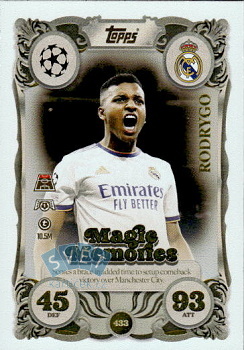 Rodrygo Real Madrid Topps Match Attax UEFA Club Competitions 2025/26 Magic Memories #433