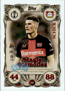 Patrik Schick Bayer 04 Leverkusen Topps Match Attax UEFA Club Competitions 2025/26 Magic Memories #437