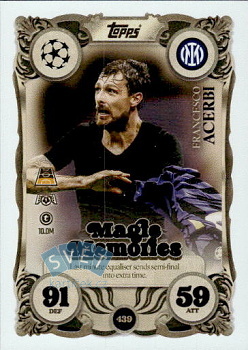 Francesco Acerbi Internazionale Milano Topps Match Attax UEFA Club Competitions 2025/26 Magic Memories #439