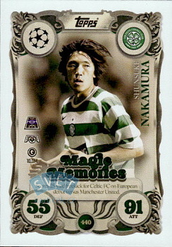 Shunsuke Nakamura Celtic Glasgow Topps Match Attax UEFA Club Competitions 2025/26 Magic Memories #440